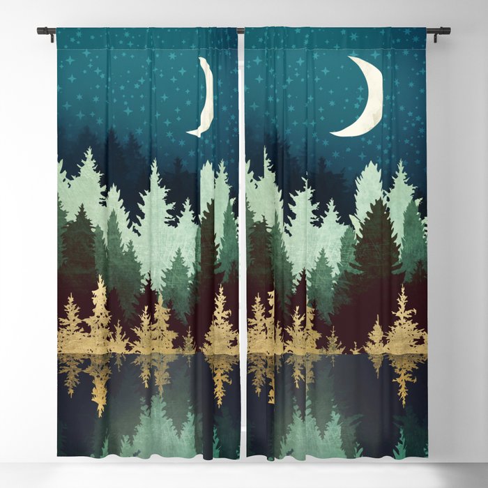 Star Forest Reflection Blackout Curtain