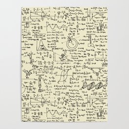 Physics Equations // Parchment Poster