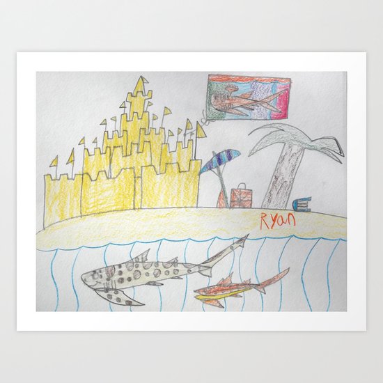 Sandcastle Island Art Print