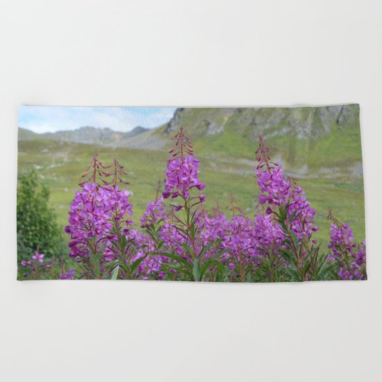 Hatcher Pass Fireweed Beach Towel