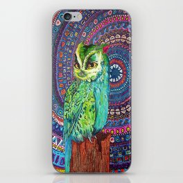 Ocean Owl of Swirls iPhone Skin
