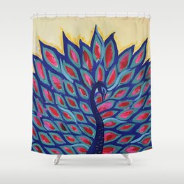 colorful peacock Shower Curtain