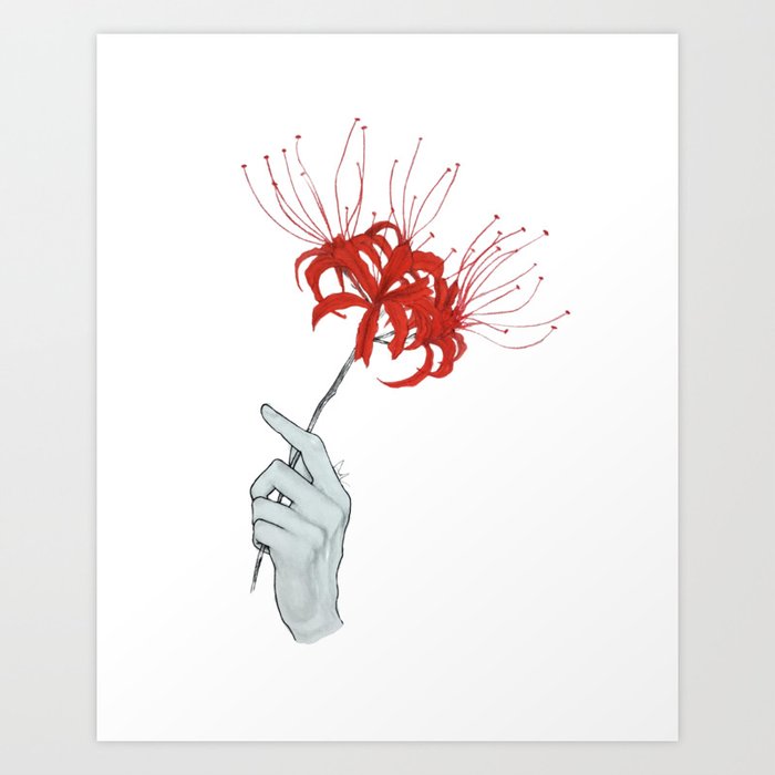 Red Spider Lily Art Print by Am_ink | Society6