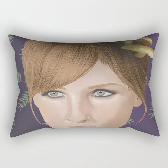 Mushroom Lady Rectangular Pillow
