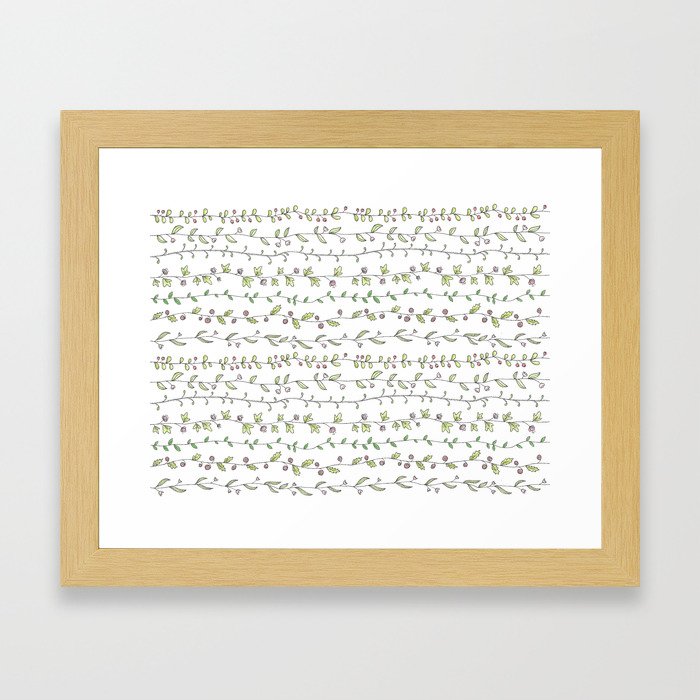 Flower garlands Framed Art Print
