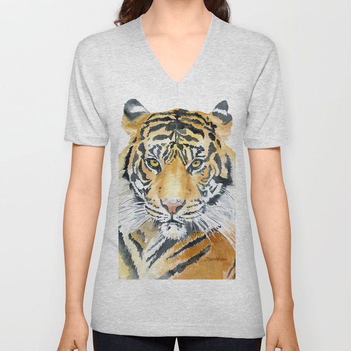 White Tiger Watercolor Ladies' T-shirt Women's Tees 