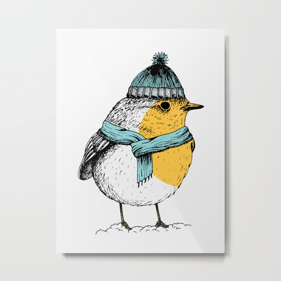 Winter bird Metal Print