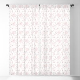 White & Pink Pretty Winter Snowflake Pattern Blackout Curtain
