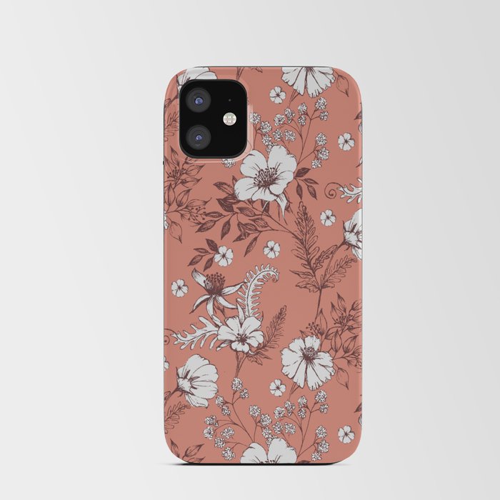 Sketched Floral iPhone Card Case