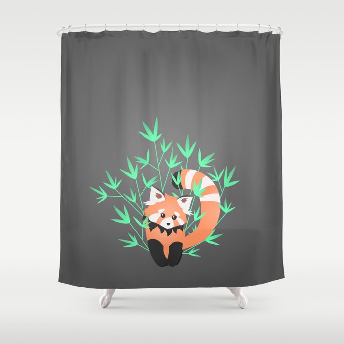 Baby Red Panda / Night Shower Curtain