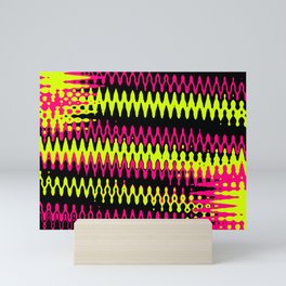 Chaos- Pink and Yellow Mini Art Print