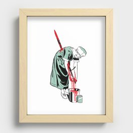 Ouch! Recessed Framed Print