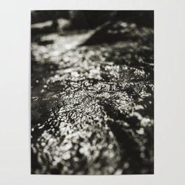 Flowing water | Abstract photography | black and white Poster