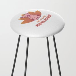 Pig Yoga Cute Pigs Doing calm is my super power Counter Stool