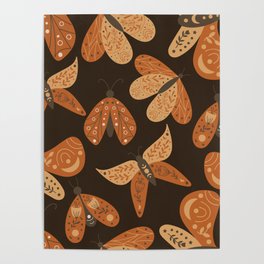 Moth Autumn Colors Poster