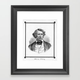 Charles Sumner Lithograph Portrait Framed Art Print