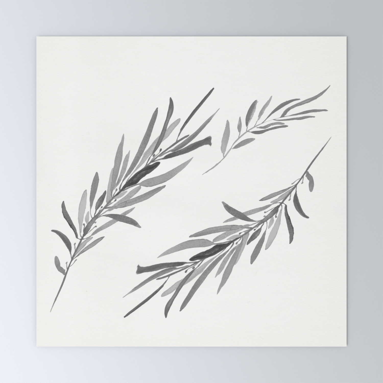 Eucalyptus Leaves Black And White Mini Art Print By Lavieclaire Society6,Easy Black And White Drawings Tumblr