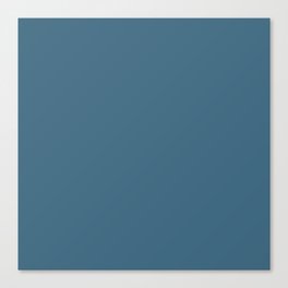 BLUE SLATE COLOR. Plain Storm Sky Blue Shade  Canvas Print