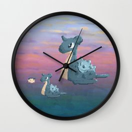 Swimming with Lapras. Wall Clock