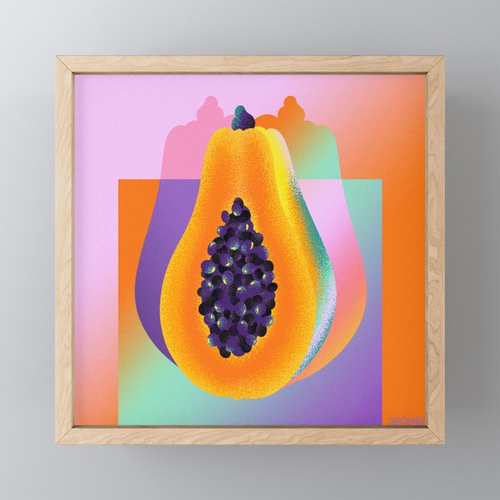Papaya Gradients Framed Mini Art Print