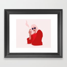 smoking with style Framed Art Print