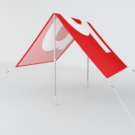 letter Q (White & Red) Sun Shade