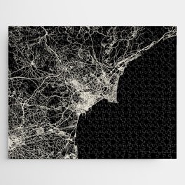 Alicante, Spain - City Map - Black and White  Jigsaw Puzzle