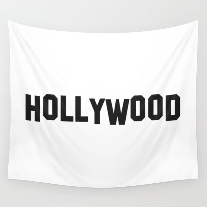 Hollywood Black Sign  Wall Tapestry
