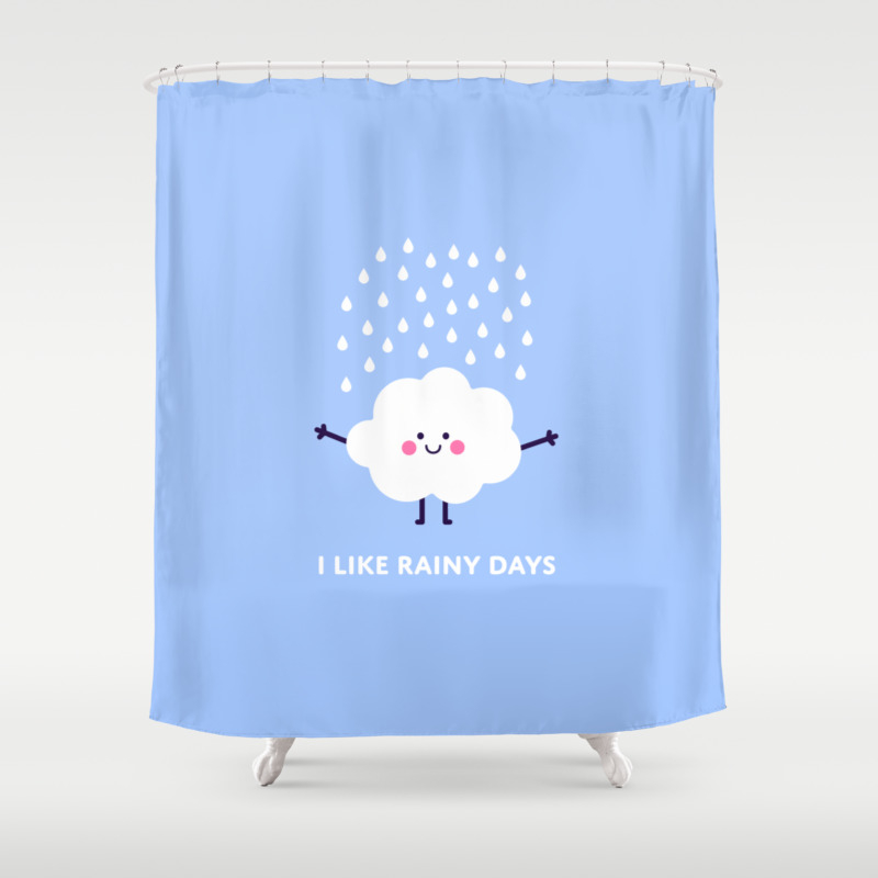 cloud shower curtain