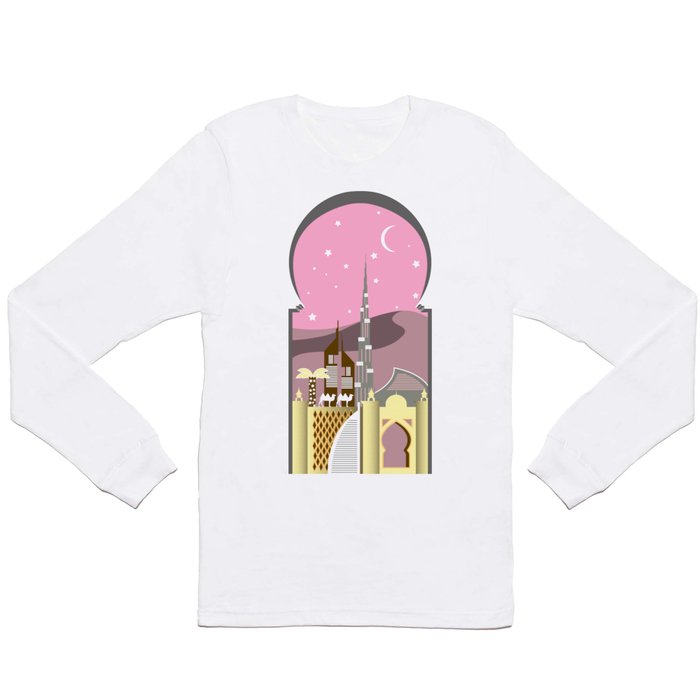 Pink Dubai Long Sleeve T Shirt