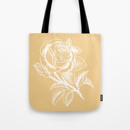 Cream Rose White Rose Flower Tote Bag