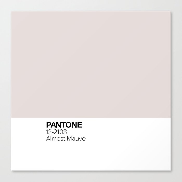 Pantone: Almost Mauve Canvas Print