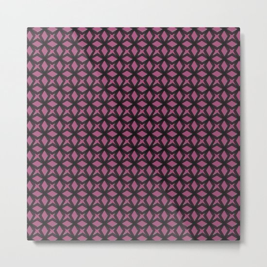 Rose Black Replay Metal Print