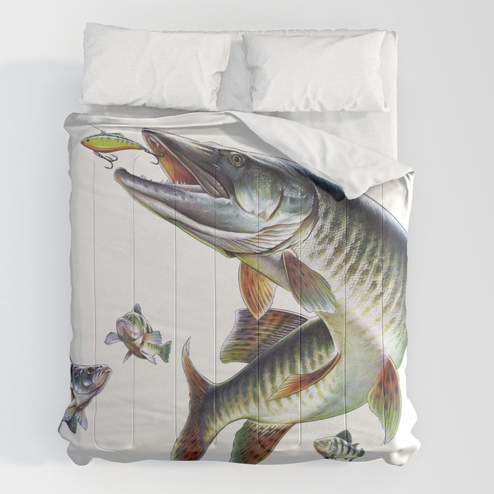 Musky Fishing Comforter by Salmoneggs