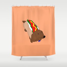 Guner on Halloween orange Shower Curtain