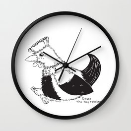 Bruce the toy rooster Wall Clock