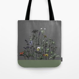 Midnight Meadow - Wildflowers Tote Bag