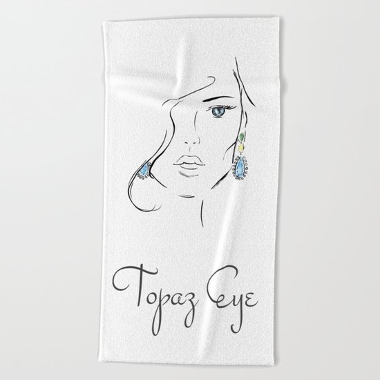 Topaz eye Beach Towel