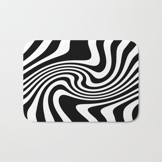 BLACK AND WHITE Bath Mat