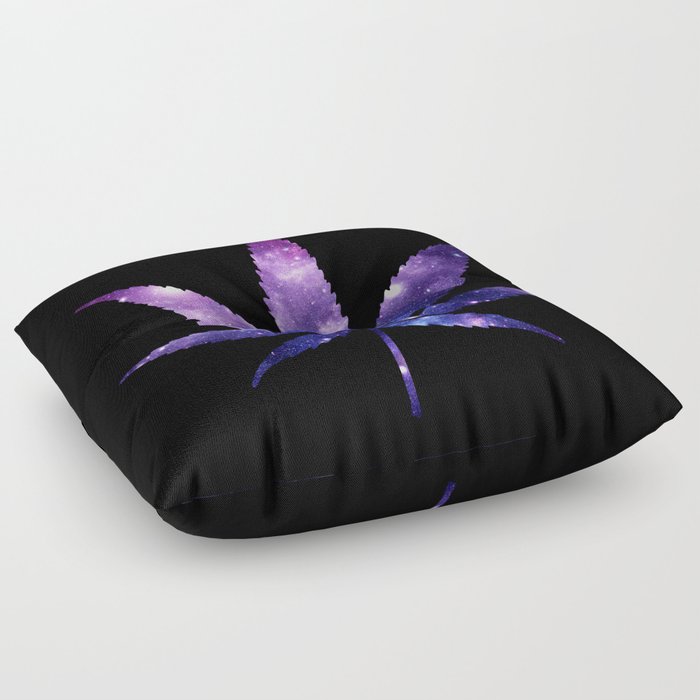 Weed : High Times purple blue Galaxy Floor Pillow