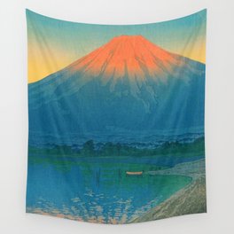 Lake Yamanaka and Mt.Fuji by Kawase Hasui Wall Tapestry