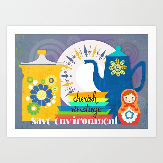 cherish vintage Art Print