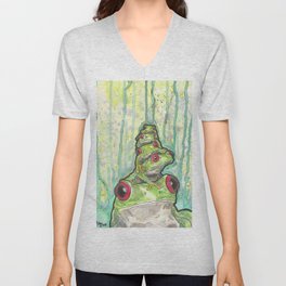 Frog Pileup V Neck T Shirt