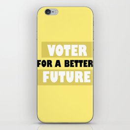 VOTE - vote typography, yellow and white iPhone Skin