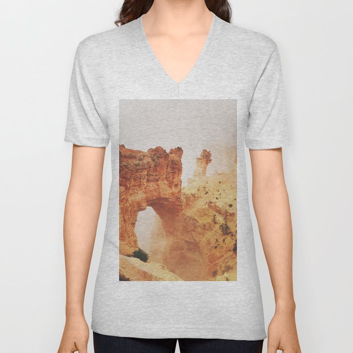 The Rocky Archway (Color) V Neck T Shirt