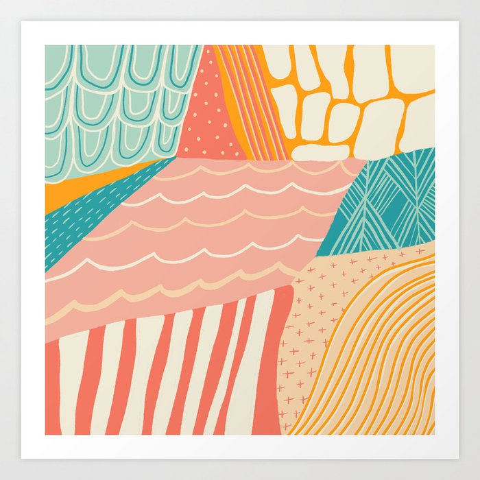 beach quilt Art Print
