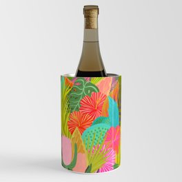 Saturated Tropical Plants and Flowers Wine Chiller