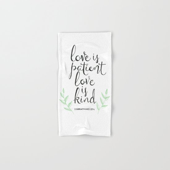 Love Is Patient, Love Is Kind Hand & Bath Towel