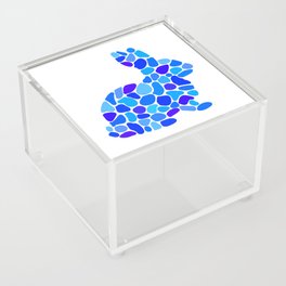 Blue Bunny Pointillism Style Acrylic Box