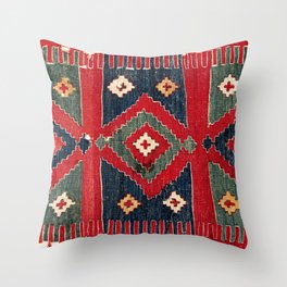 Yüncü  Antique Balikesir Turkish Kilim Print Throw Pillow